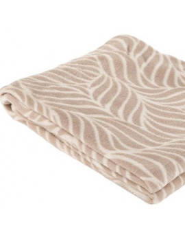 ¡OFERTA! Manta Plaid Coralina D'Casa HOJAS beige