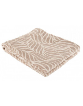 ¡OFERTA! Manta Plaid Coralina D'Casa HOJAS beige