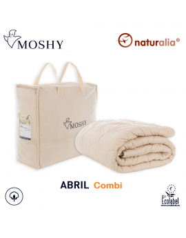 Edredón Nórdico ABRIL Duo Combi Naturalia de Moshy - 250 + 250 gr/m2 Relleno Nórdico de Algodón Natural y Ecológico