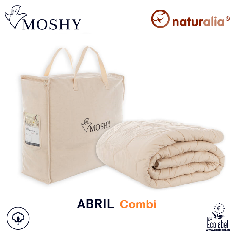 Edredó Nòrdic ABRIL Combi Duo Naturalia de Moshy - 250 + 250 gr/m2 Farcit Nòrdic de Cotó Natural i Ecològic