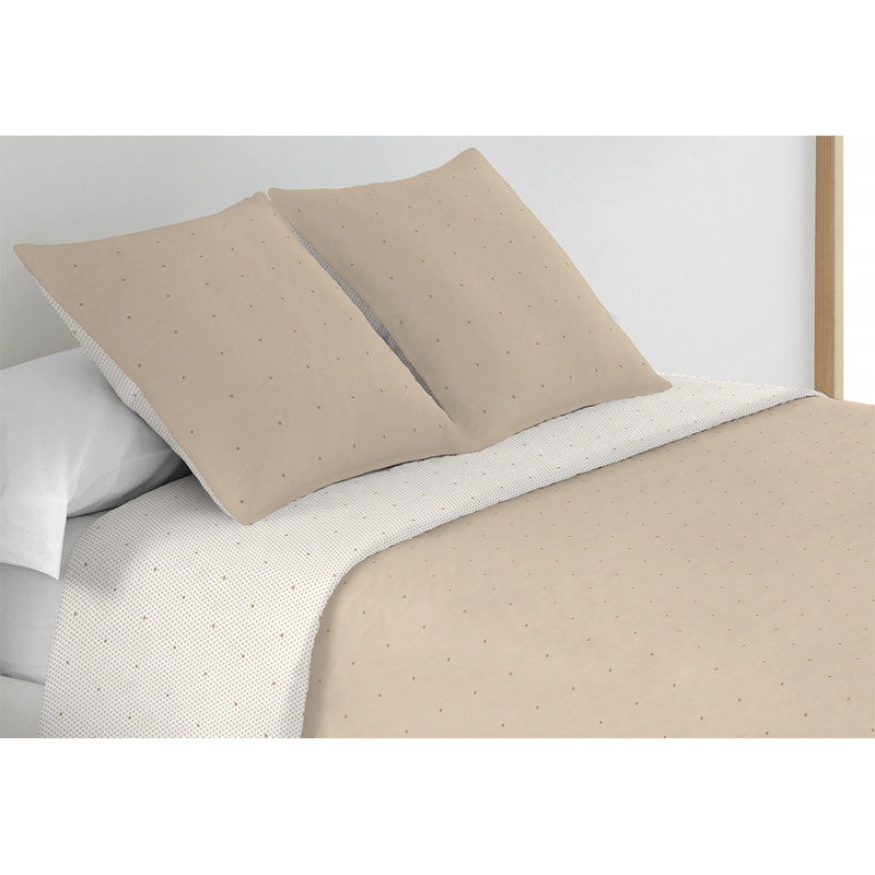 Colcha Bouti Reversible Bordada PLATINIUM Suave Bicolor beige