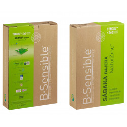 BSensible NATURZINC Protector Colchón -  Sábana Bajera Impermeable Tencel - 04 PISTACHO