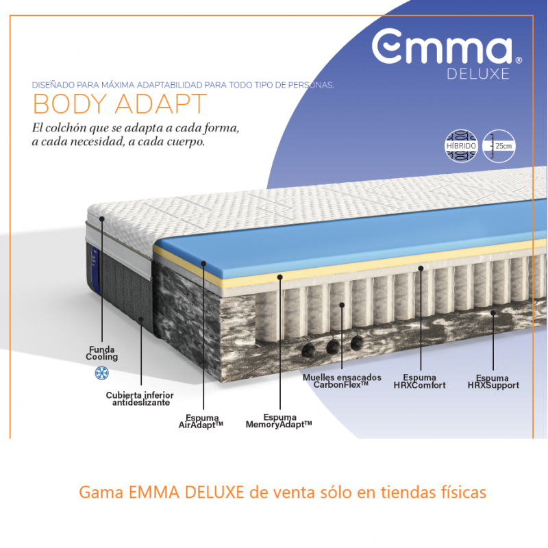 Matalàs Emma Body Adapt HYBRID - Gamma Exclusiva Emma Deluxe - Hibrid