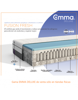 Colchón Emma Fusion Fresh HYBRID - Gama Exclusiva Emma Deluxe - Híbrido