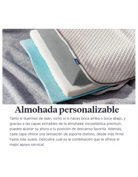 Pack 2 Almohadas Viscoelásticas DIAMOND DEGREE de Emma Deluxe 70x40