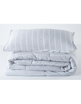 Edredón Duvet reversible ROYAL STRIPES gris