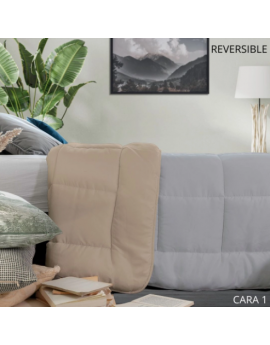 Edredó Nòrdic Econòmic reversible BEIGE / GRIS 300 gr. tacte seda