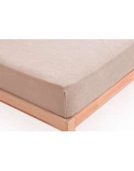 Llençol Baixera Coralina BEIGE Ajustable Llençol de Sota Polar Hivern