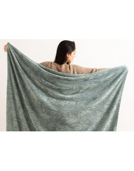 Manta Plaid Microfibra de Sedalina YORK verde 125x150 cm