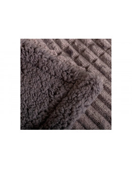 Manta Plaid Sherpa Coralina OSLANIA gris 130x160 cm