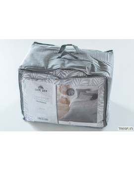 Edredón Comforter Flannel Sherpa CARPE DIEM Elegante Manner gris Sedalina y Borreguito