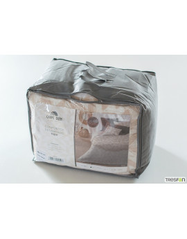 Edredón Comforter Flannel Sherpa CARPE DIEM Elegante Tidy beige Sedalina y Borreguito